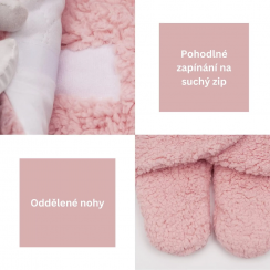 Teplá a měkká deka pro miminka - FLUFFIKIN růžová