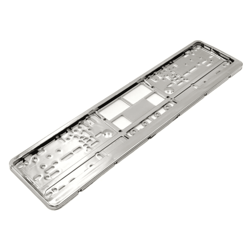 Chromovaný rámeček registrační značky – plastový, 528 × 130 mm