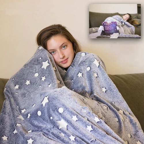 Shining blanket with sleeves and hood - gray