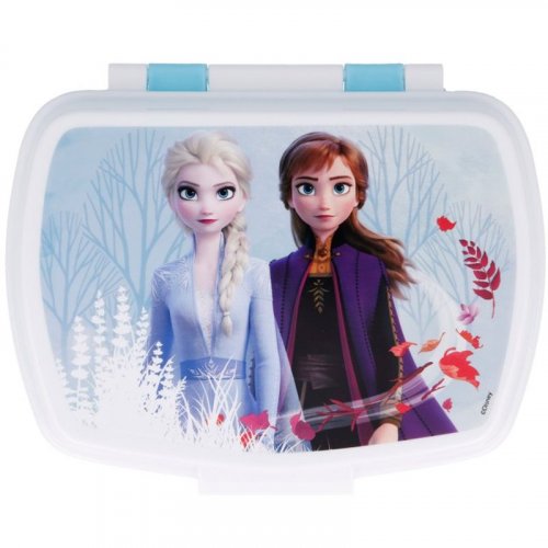 Detský box na desiatu Frozen 2 - Svetlo modrý