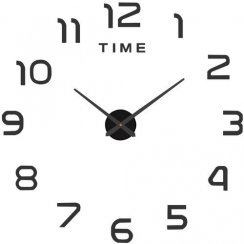 Design 3D sticker clock 130 cm black