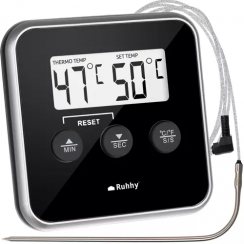 Kitchen thermometer with probe