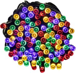 Vnitřní vánoční řetěz 5 m 50 LED na baterie - barevný