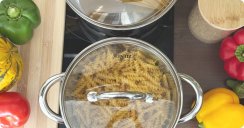 Set of pots and pans with lids - induction, gas, stainless steel