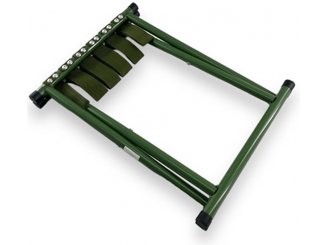 Skladacia turistická stolička na rybolov, pláž a kempovanie - výška sedadla 41 cm, kovová konštrukcia