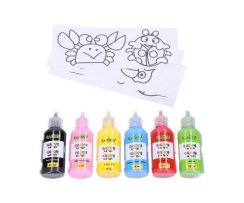 Sada barvy na sklo glitter 5+1ks 22ml