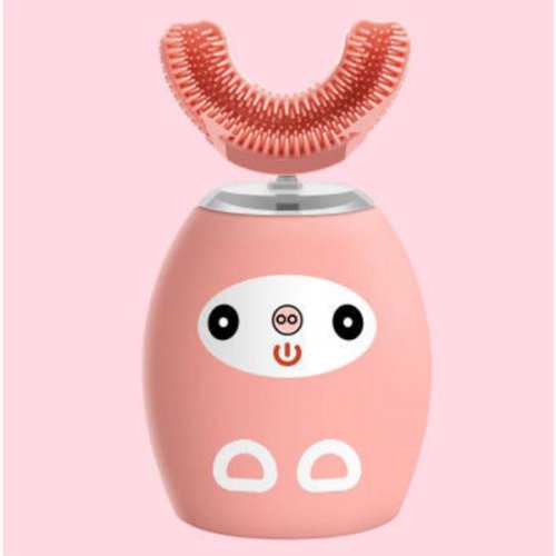 Detská vibračná elektrická zubná kefka - ružová