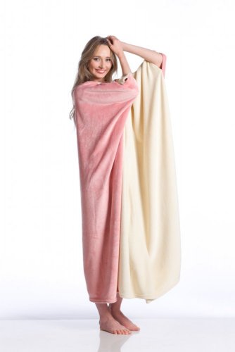 Nositelná deka poletucha růžová