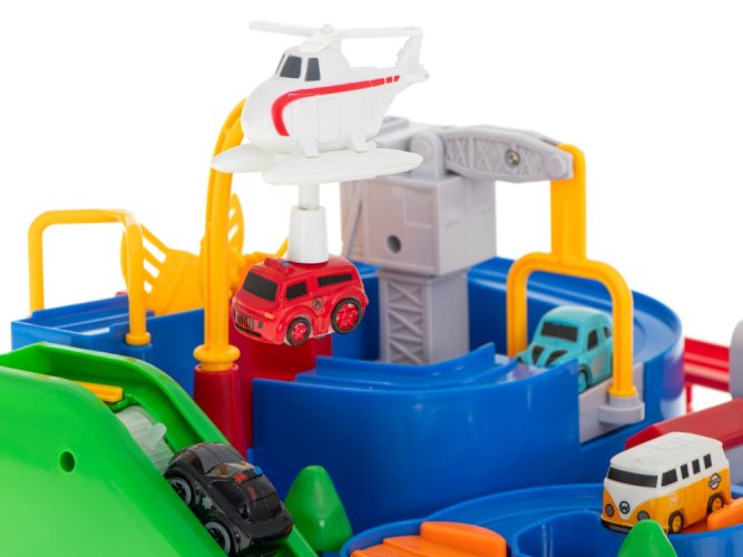 Bãi đậu xe tương tác vượt chướng ngại vật đua 4 xe