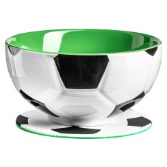 Soccer bowl with soccer coaster