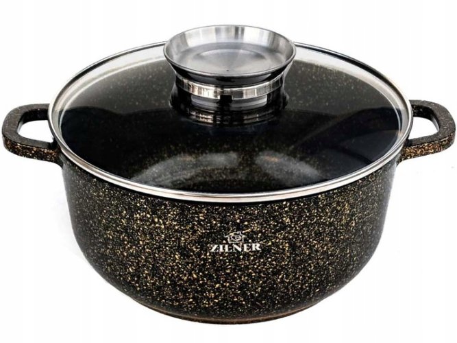 Set of marble pots and pans - 17pcs