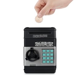 Pokladnička – trezor s elektronickým zámkem na mince a bankovky + PIN kód