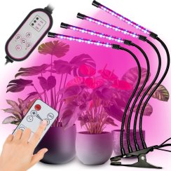 4x lampa do uprawy roślin 80x LED Full Spectrum 36 W + pilot zdalnego sterowania - E949-1