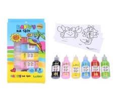 Sada barvy na sklo glitter 5+1ks 22ml