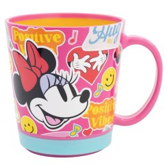 Bezpečný plastový hrnek 410 ml - Minnie Mouse Flower Power