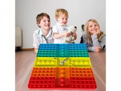 Board game POP IT rainbow for 4 players