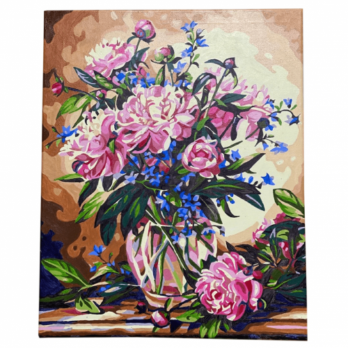 Obraz według numerów 20x30 cm - Kwiaty w wazonie