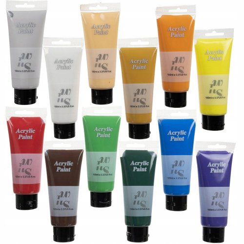 Farby akrylowe 12 szt. 100 ml