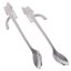 Miniature cat-shaped spoons - set of 2 SILVER