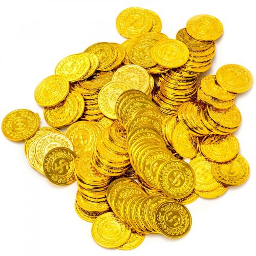 Zestaw złotych monet do gier - 144 szt.