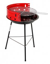 Round garden grill - 30cm, red