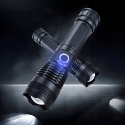 Taktická svítilna 16,5x4x4 cm s akumulátorem 2200 mAh