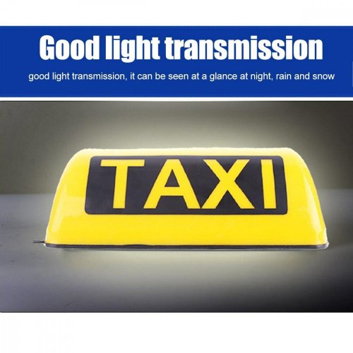Taxi car roof light with magnet, 12V - 35x15x12 cm