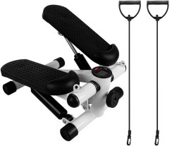 Stepper s odporovými lanky, počítadlo LCD, nastavitelný fitness