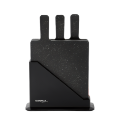 Set of cutting boards with marble pattern on stand - 3 pcs