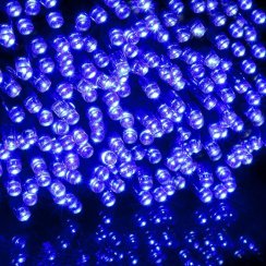 Venkovní vánoční řetěz 15 m 150 LED s časovačem - modrá