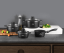 Set of ceramic-marble pots - 7 pcs