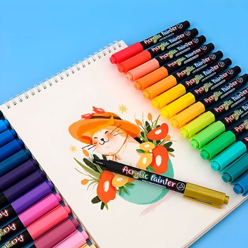 12-częściowy zestaw markerów akrylowych | ACRYLICPENS