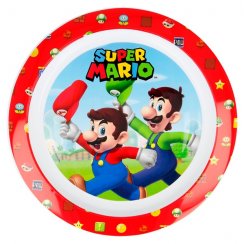 Plastový tanier Super Mario - červený