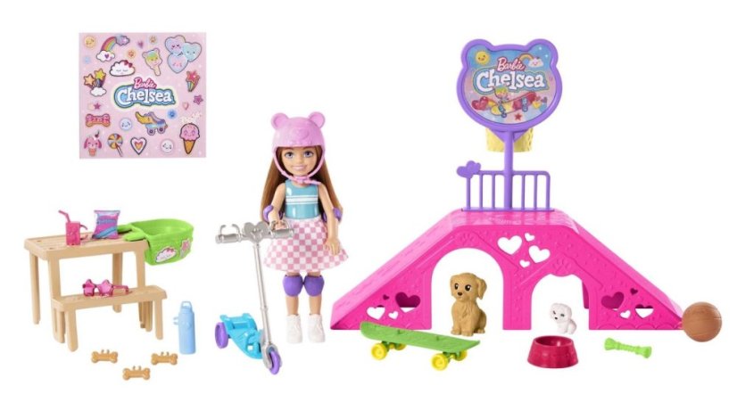 Chelsea a štěňátka ve skateparku -  Barbie