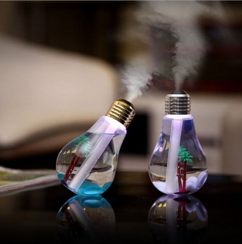 Aróma difuzér s LED osvetlením v tvare žiarovky