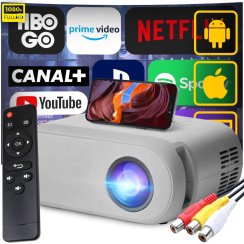 Mini projektor LED, przenośny, Wi-Fi, Full HD, TV, HDMI, 3000 lm, LCD + pilot - ER1160