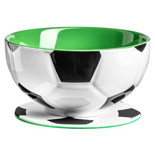 Soccer bowl with soccer coaster