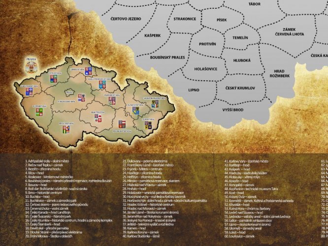 Mapa zdrapka Czechy