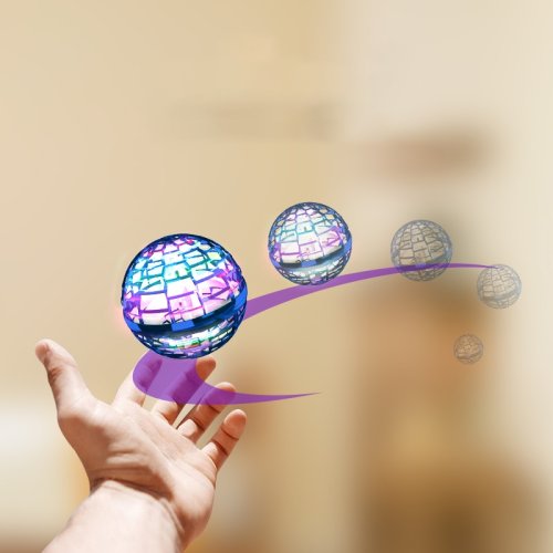 Mini létající míč ufo gyro drone s led světlem 159406