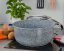 Ceramiczno-marmurowy zestaw obiadowy 17 szt. - kolor szary, szklane pokrywki, akcesoria