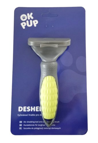 OKPup Szczotka do wyczesywania dla psów 16x7cm DeShed 2