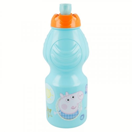 Detská plastová športová fľaša Prasiatko Pepa 400ml