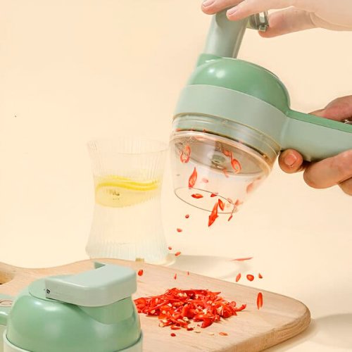 ROTOCHOP 4-in-1 electric vegetable slicer – cordless, 40 W, USB charging