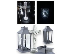 Cortina Lucerna LED 28x14x14cm s Křížová 2xAA R6 1,5V šedý