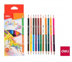 Deli triangular ColoRun crayons - 2 in 1 24 colors