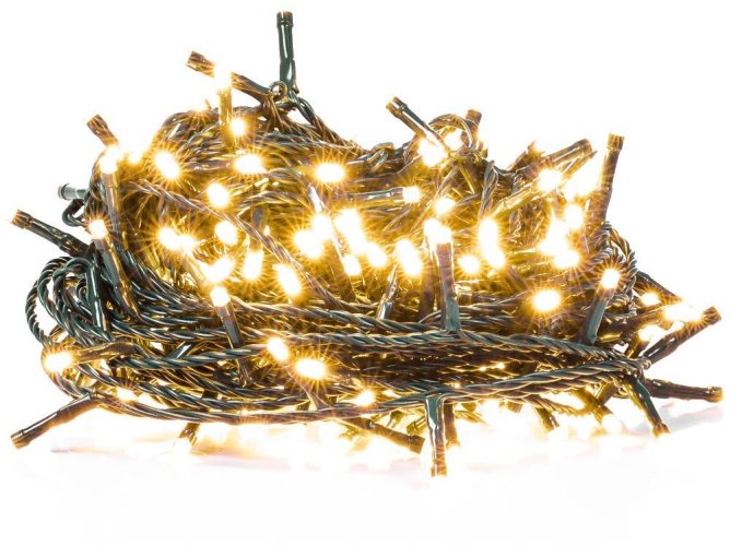 Vnitřní vánoční řetěz 10 m 100 LED - teplá bílá