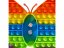 Dosková hra POP IT rainbow - Motýľ