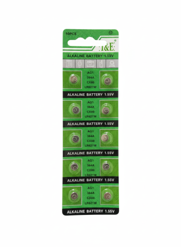 Alkalické knoflíkové baterie AG1 1.55V – 10 ks