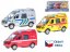 2-Play Traffic zestaw samochodów służb ratowniczych CZ 8 cm metalowe z funkcją cofania 3 sztuki w pudełku
