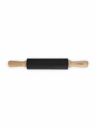 Silicone dough roller - 38 cm, wooden handle
